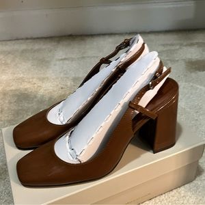 Brown Mac Fisher Block Heel
